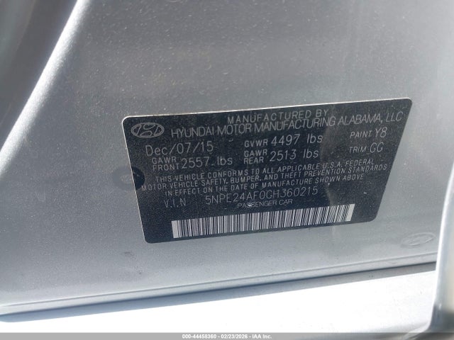Hyundai SONATA SE 2016 5NPE24AF0GH360215 Image 9