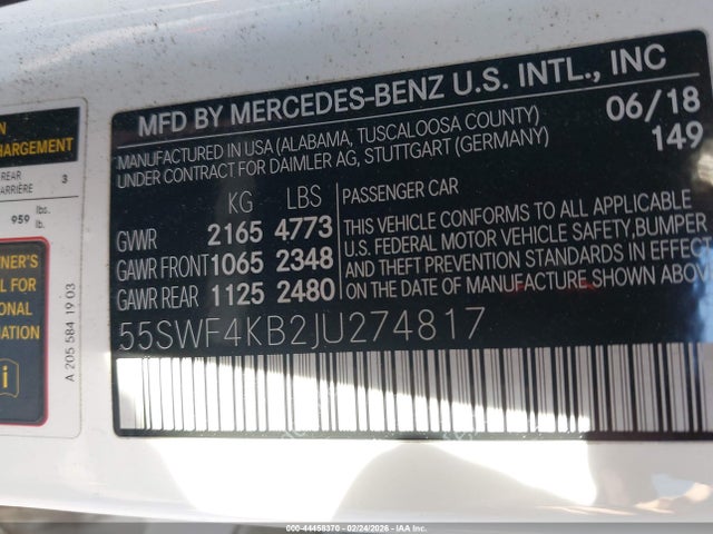 2018 MERCEDES-BENZ C 300 55SWF4KB2JU274817 Photo 8