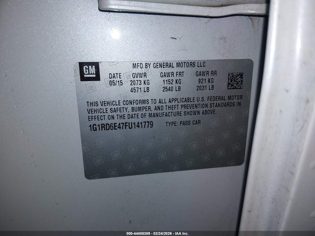 1G1RD6E47FU141779 Chevrolet Volt