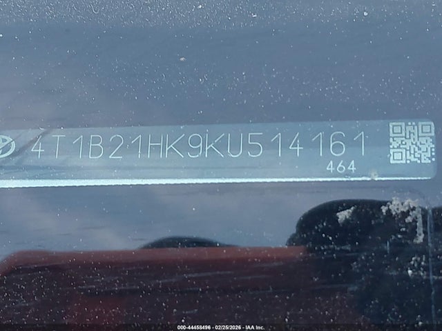 4T1B21HK9KU514161 Toyota Camry Hybrid Se