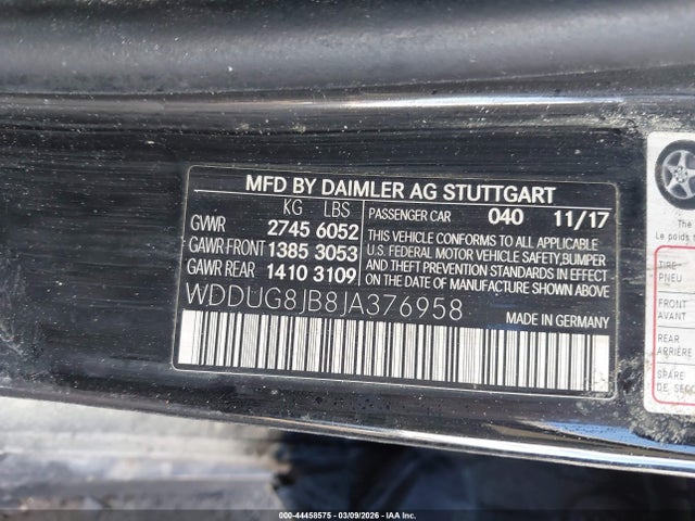 2018 Mercedes-benz Amg S 63 4matic მანქანა იყიდება აუქციონზე, vin: WDDUG8JB8JA376958, აუქციონის ნომერი: 44458575