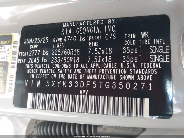 5XYK33DF5TG350271 KIA Sportage Ex