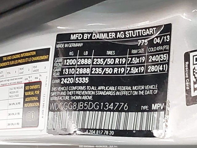 Продажа на аукционе авто 2013 Mercedes-benz Glk 350 4matic, vin: WDCGG8JB5DG134776, номер лота: 44458644