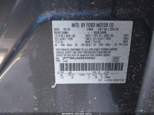 3FTTW8JA6SRA96902 Ford Maverick Xlt