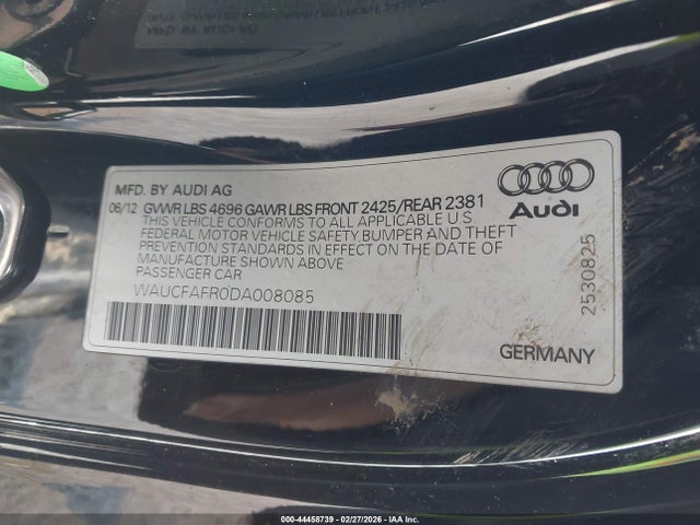 Продажа на аукционе авто 2013 Audi A5 2.0t Premium, vin: WAUCFAFR0DA008085, номер лота: 44458739