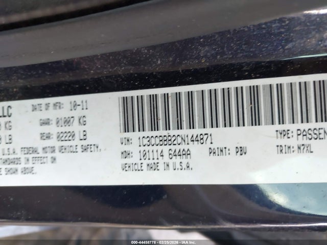Продаж на аукціоні авто 2012 Chrysler 200 Touring, vin: 1C3CCBBB2CN144871, номер лоту: 44458778