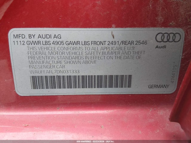 2013 AUDI A4 WAUFFAFL7DN031333 Photo 8