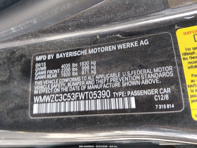 2015 MINI COUNTRYMAN WMWZC3C53FWT05390 Photo 8