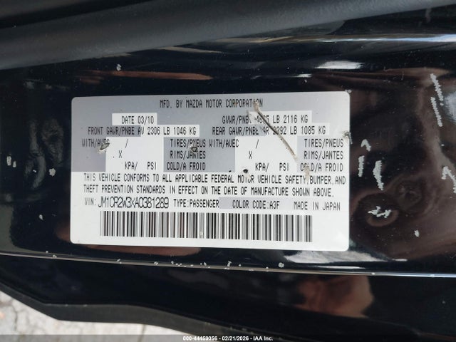 Aukcja sprzedaży 2010 Mazda Mazda5 Sport, vin: JM1CR2W3XA0381289, numer aukcji: 44459056