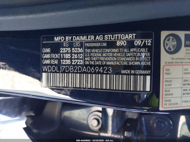 2013 Mercedes-benz Cls 550 მანქანა იყიდება აუქციონზე, vin: WDDLJ7DB2DA069423, აუქციონის ნომერი: 44459063