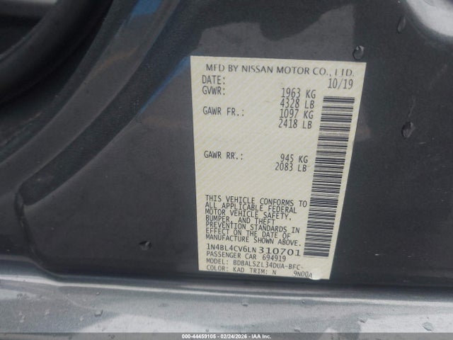 1N4BL4CV6LN310701 Nissan Altima Sr Fwd