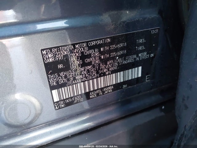Toyota VENZA LE 2022 JTEAAAAH4NJ087619 Image 9
