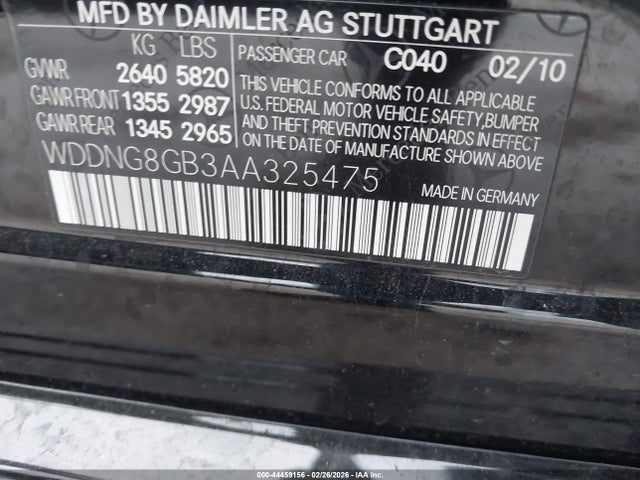 2010 MERCEDES-BENZ S 550 WDDNG8GB3AA325475 Photo 8