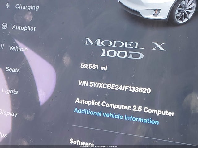Tesla Model X 100d/75d/p100d 2018 5YJXCBE24JF133620 Image 14