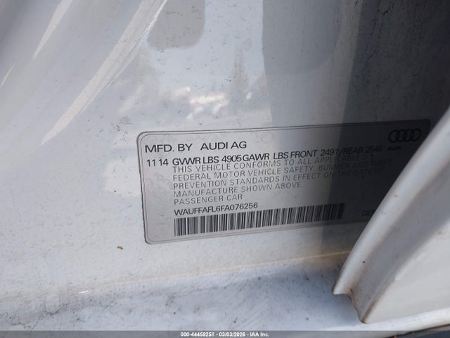 Aukcja sprzedaży 2015 Audi A4 2.0t Premium, vin: WAUFFAFL6FA076256, numer aukcji: 44459258