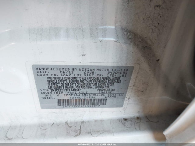 Nissan Versa Note S Plus 2015 3N1CE2CP1FL443047 Image 9