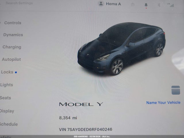 2024 TESLA MODEL Y 7SAYGDED6RF040246 Photo 6