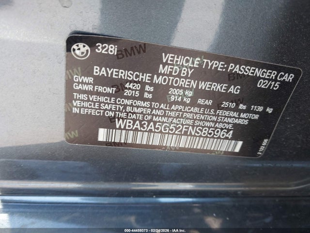 2015 BMW 328I WBA3A5G52FNS85964 Photo 8