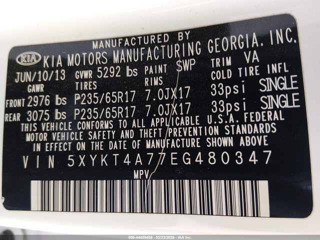 2014 KIA SORENTO 5XYKT4A77EG480347 Photo 8