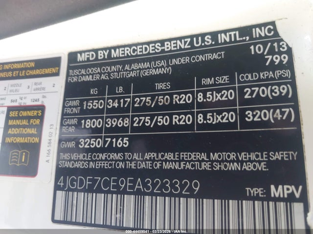 2014 MERCEDES-BENZ GL 450 4JGDF7CE9EA323329 Photo 8