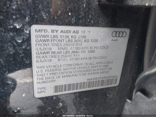 2022 AUDI Q3 WA1EECF37N1073453 Photo 8