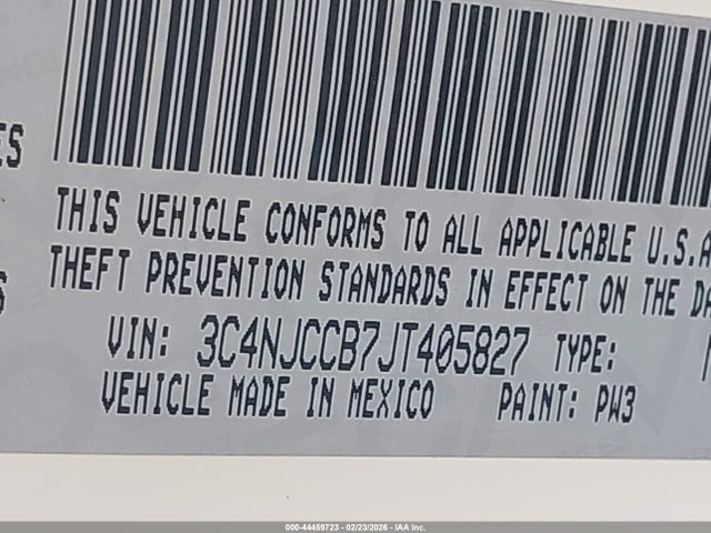 2018 JEEP COMPASS 3C4NJCCB7JT405827 Photo 8