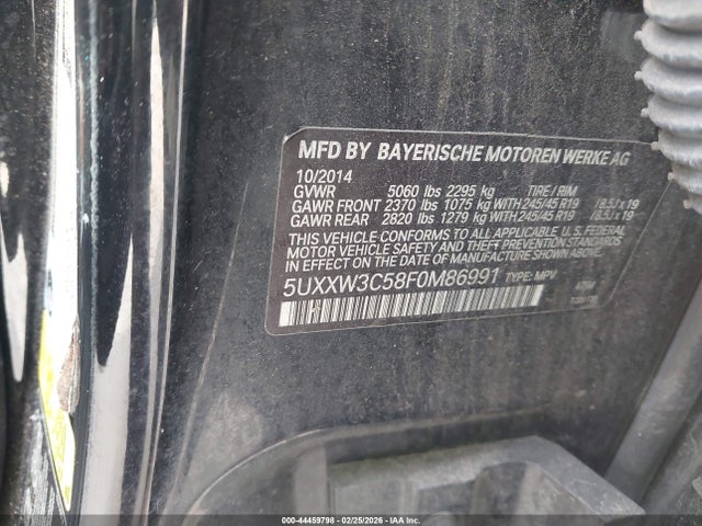 Aukcja sprzedaży 2015 Bmw X4 Xdrive28i, vin: 5UXXW3C58F0M86991, numer aukcji: 44459798