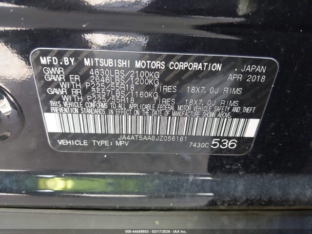 2018 MITSUBISHI ECLIPSE CROSS JA4AT5AA6JZ056161 Photo 8