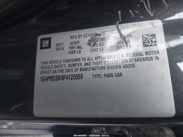 1G4PR5SK0F4120359 Buick Verano Convenience Group