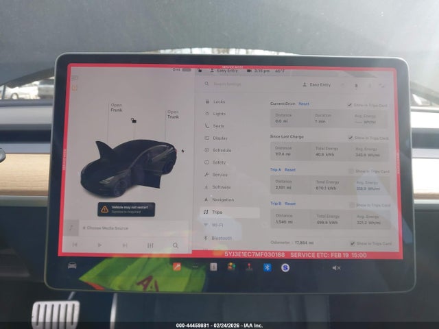 44459881 :رقم المزاد ، 5YJ3E1EC7MF030188 vin ، 2021 Tesla Model 3 Performance Dual Motor All-wheel Drive مزاد بيع