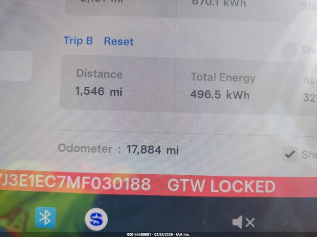 44459881 :رقم المزاد ، 5YJ3E1EC7MF030188 vin ، 2021 Tesla Model 3 Performance Dual Motor All-wheel Drive مزاد بيع