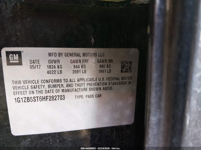1G1ZB5ST6HF282703 Chevrolet MALIBU LS