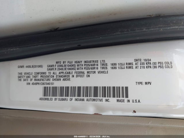 2005 SUBARU OUTBACK 4S4BP61C957345151 Photo 8