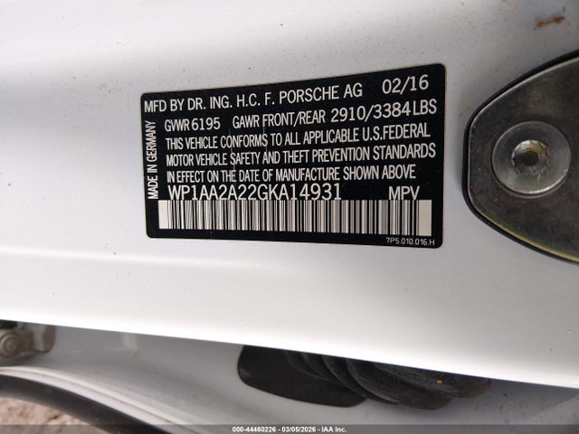 2016 PORSCHE CAYENNE WP1AA2A22GKA14931 Photo 8