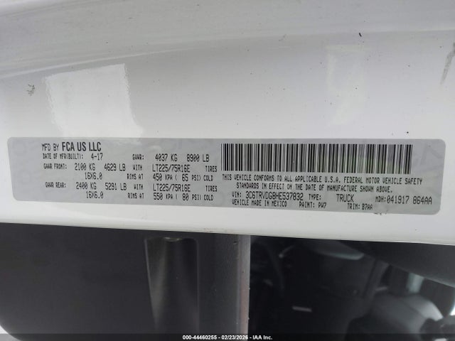 2017 RAM PROMASTER 2500 3C6TRVDG8HE537832 Photo 8