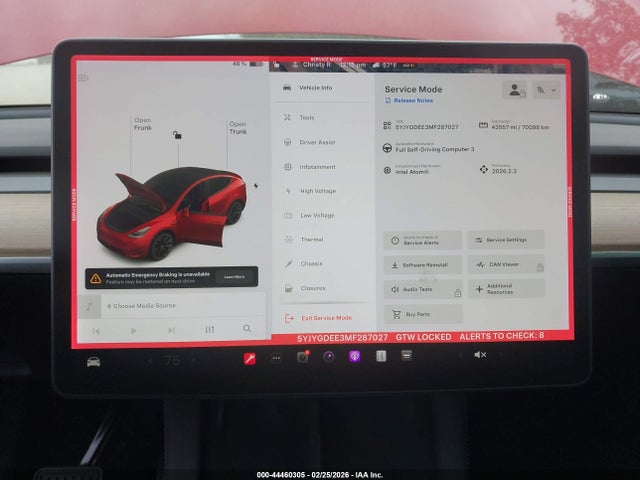 Продаж на аукціоні авто 2021 Tesla Model Y Long Range Dual Motor All-wheel Drive, vin: 5YJYGDEE3MF287027, номер лоту: 44460305