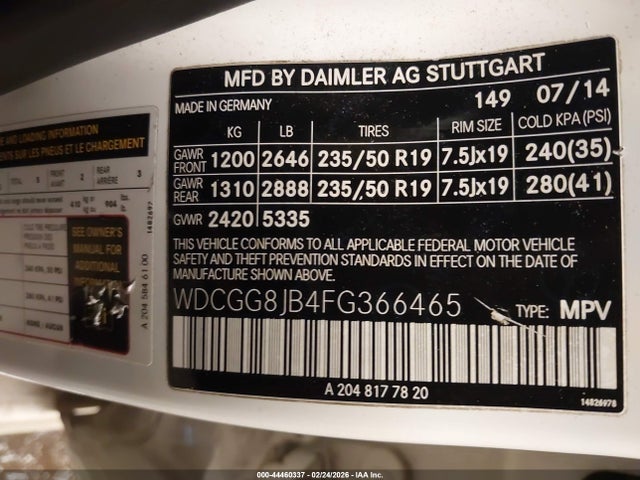 2015 Mercedes-benz Glk 350 4matic მანქანა იყიდება აუქციონზე, vin: WDCGG8JB4FG366465, აუქციონის ნომერი: 44460337