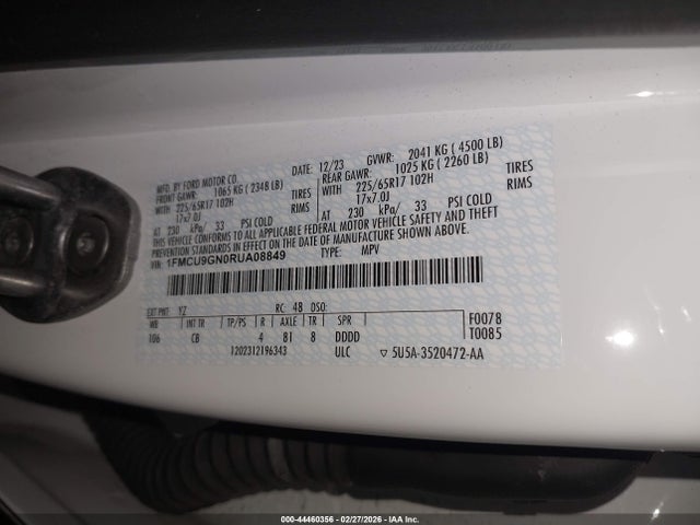 2024 FORD ESCAPE 1FMCU9GN0RUA08849 Photo 8