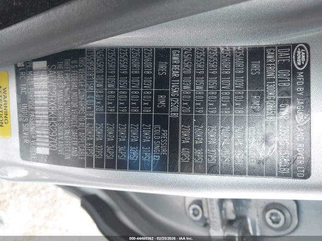 2019 LAND ROVER RANGE ROVER EVOQUE SALVC2RX8KH329700 Photo 8