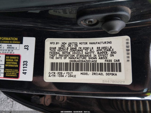 2010 TOYOTA COROLLA 1NXBU4EE6AZ201402 Photo 8