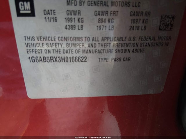 2017 CADILLAC ATS 1G6AB5RX3H0166622 Photo 8