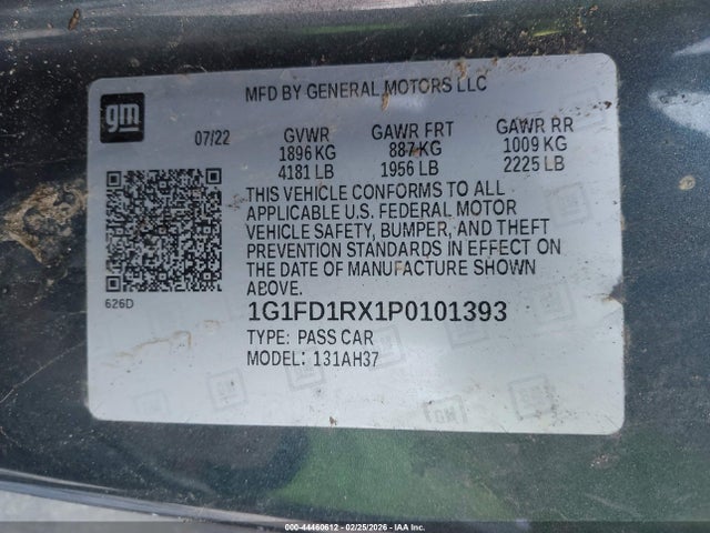 2023 CHEVROLET CAMARO 1G1FD1RX1P0101393 Photo 8