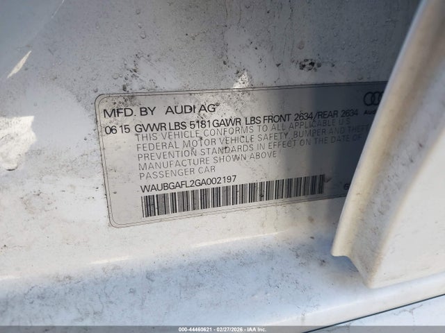 2016 AUDI S4 WAUBGAFL2GA002197 Photo 8