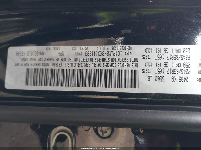 44460631 :رقم المزاد ، 1C4PJMBX3KD141993 vin ، 2019 Jeep Cherokee Trailhawk 4x4 مزاد بيع