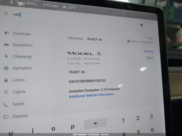 Aukcja sprzedaży 2018 Tesla Model 3 Long Range/performance, vin: 5YJ3E1EB9JF130702, numer aukcji: 44460645