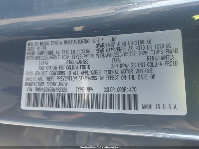 Aukcja sprzedaży 2024 Mazda Cx-50 2.5 S Preferred, vin: 7MMVABBM6RN192328, numer aukcji: 44460650