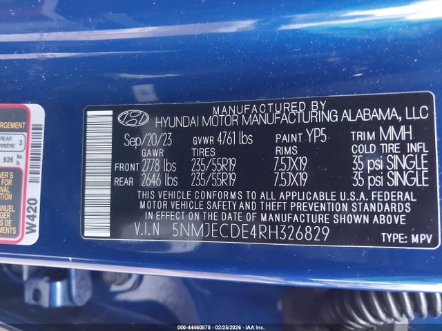 2024 HYUNDAI TUCSON 5NMJECDE4RH326829 Photo 8