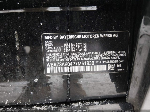 Aukcja sprzedaży 2023 Bmw 228 Gran Coupe I Xdrive, vin: WBA73AK04P7M61838, numer aukcji: 44460887