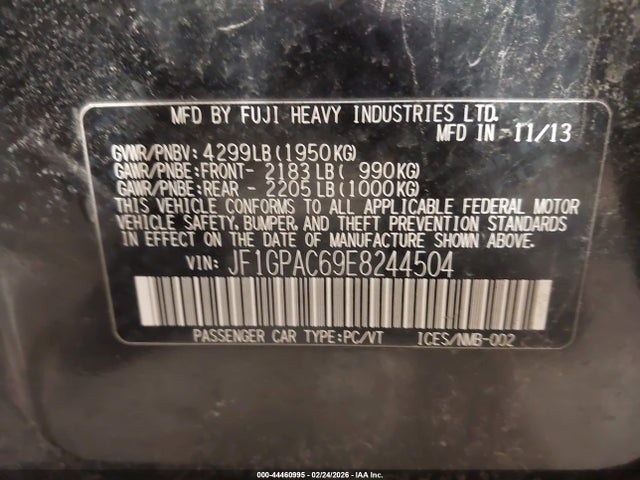 Subaru Impreza 2.0i Premium 2014 JF1GPAC69E8244504 Image 9