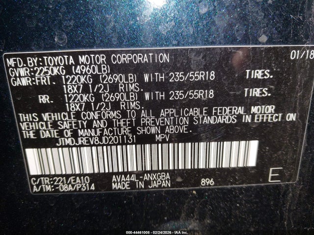 2018 TOYOTA RAV4 HYBRID JTMDJREV8JD201131 Photo 8